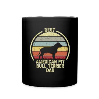 Bester Hund Dad - Pit Bull Terrier - Tasse einfarbig - Schwarz - Vorne