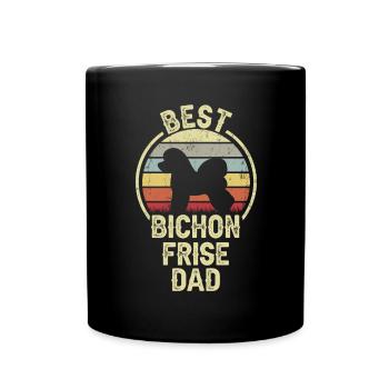 Best Dog Dad - Bichon Frise - Full Colour Mug - black - Front