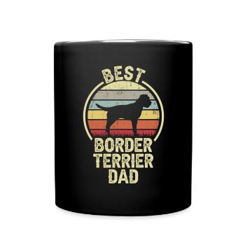 Best Dog Dad - Border Terrier - Full Colour Mug - black - Front