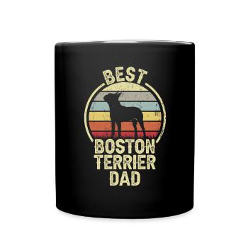 Bester Hund Dad - Boston Terrier - Tasse einfarbig - Schwarz - Vorne