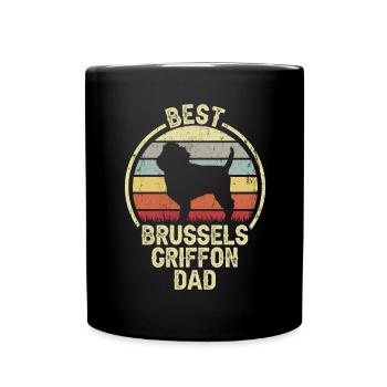 Meilleur père de chien - Brussels Griffon - Mug uni - noir - Devant