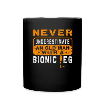 Beinamputierte Prothetische Chirurgie - Tasse einfarbig - Schwarz - Vorne