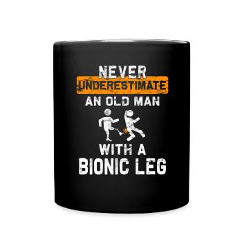 Beinamputierte Prothetische Chirurgie - Tasse einfarbig - Schwarz - Vorne