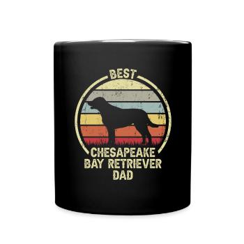 Bester Hundevater - Chesapeake Bay Retriever - Tasse einfarbig - Schwarz - Vorne