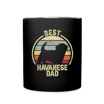 Bester Hund Dad - Havanese - Tasse einfarbig - Schwarz - Vorne