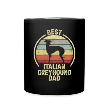 Best Dog Father - Italian Greyhound - Full Colour Mug - black - Front
