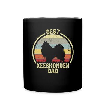 Bester Hund Dad - Keeshonden - Tasse einfarbig - Schwarz - Vorne