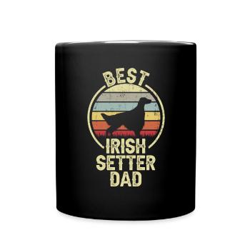Best Dog Dad - Irish Setter - Full Colour Mug - black - Front