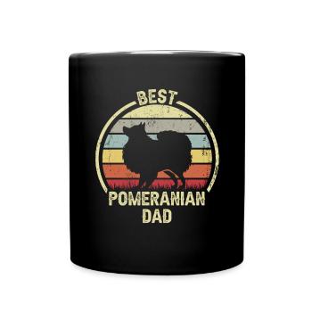 Best dog father - Pomerania - Full Colour Mug - black - Front