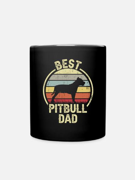 Bester Hundevater - Pitbull - Tasse einfarbig - Schwarz
