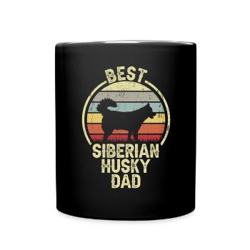 Meilleur père chien - Husky sibérien - Mug uni - noir - Devant