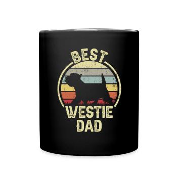 Best Dog Dad - Westie - Full Colour Mug - black - Front