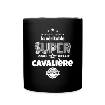 super cavalière 100% parfaite humour - Mug uni - noir - Devant