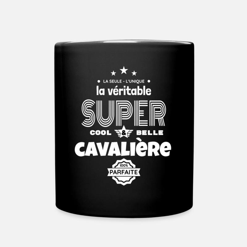 super cavalière 100% parfaite humour - Mug uni - noir