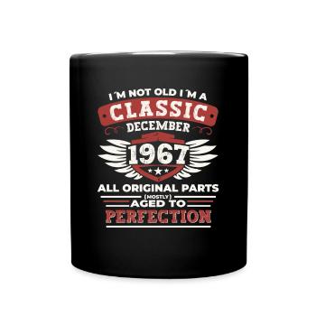 Classic December 1967 - 55th birthday gift - Full Colour Mug - black - Front