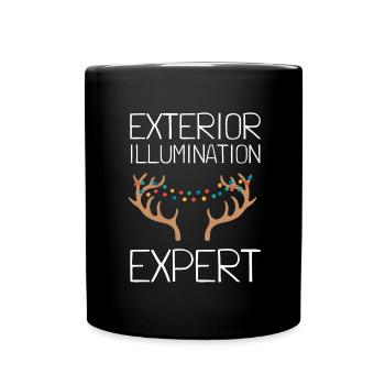 Christmas Light Decorator Exterior Illumination - Full Colour Mug - black - Front