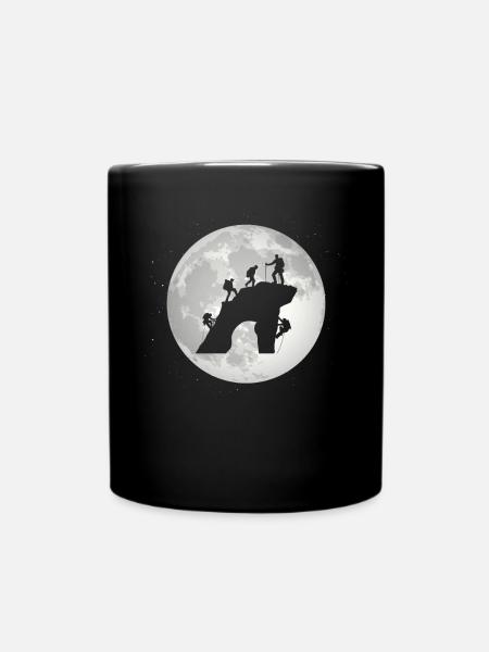 Vollmond - Klettern - - Tasse einfarbig - Schwarz
