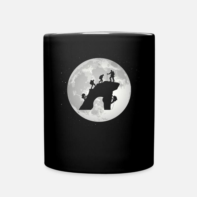 Vollmond - Klettern - - Tasse einfarbig - Schwarz