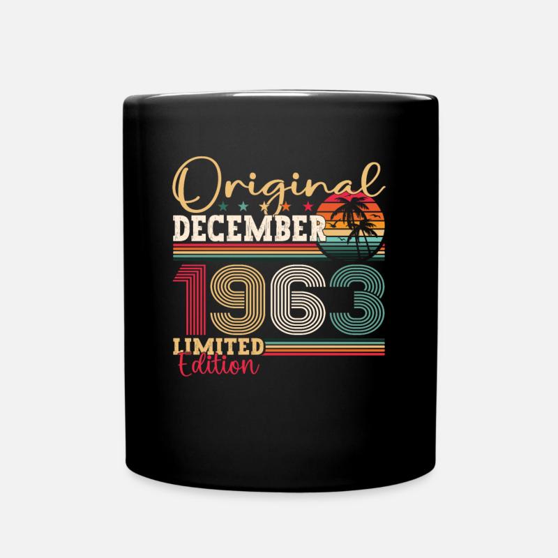 Original Dezember 1963 59. Geburtstag Geschenk - Tasse einfarbig - Schwarz