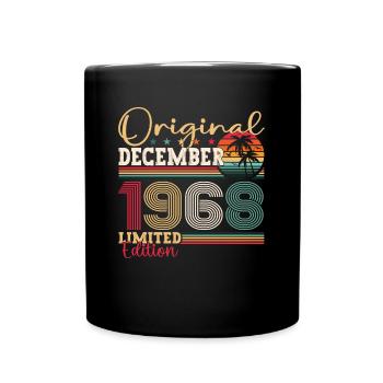 Original December 1968 54th Birthday Gift - Full Colour Mug - black - Front