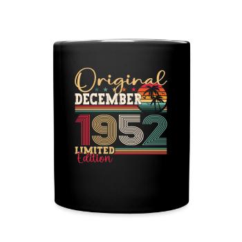 Cadeau original du 70e anniversaire de décembre 1952 - Mug uni - noir - Devant