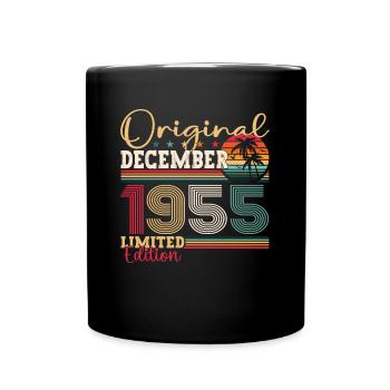 Original December 1955 67th Birthday Gift - Full Colour Mug - black - Front