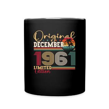 Original December 1961 61st Birthday Gift - Full Colour Mug - black - Front