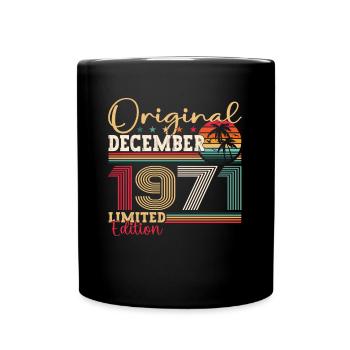 Original December 1971 51st Birthday Gift - Full Colour Mug - black - Front