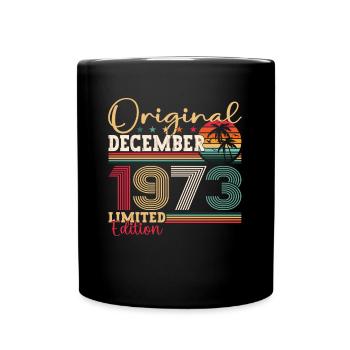Original December 1973 49th birthday gift - Full Colour Mug - black - Front