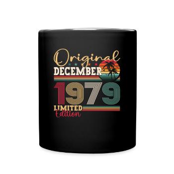 Cadeau original du 43e anniversaire de décembre 1979 - Mug uni - noir - Devant