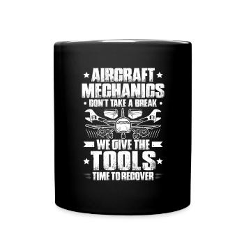 Fluggerätmechaniker Mécanicien d’aéronefs - Mug uni - noir - Devant