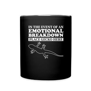 Emotional - Papa Mama Gecko - Tasse einfarbig - Schwarz - Vorne
