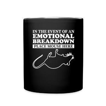 Emotional - Papa Mama Maus - Tasse einfarbig - Schwarz - Vorne