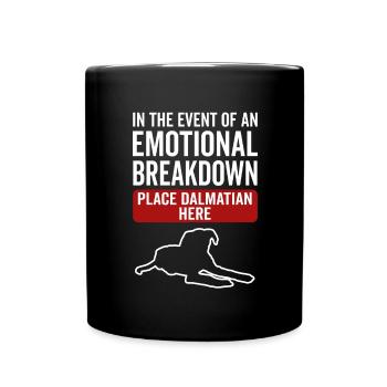 Emotional - Dog Dalmatian - Full Colour Mug - black - Front