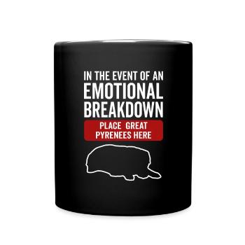 Emotional - Dog Great Pyrenees - Full Colour Mug - black - Front