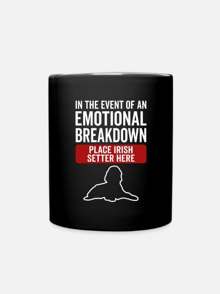Emotional - Hund Irish Setter - Tasse einfarbig - Schwarz