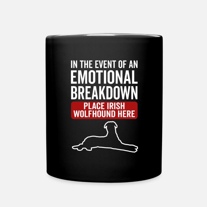Émotionnel - Chien Irish Wolfhound - Mug uni - noir