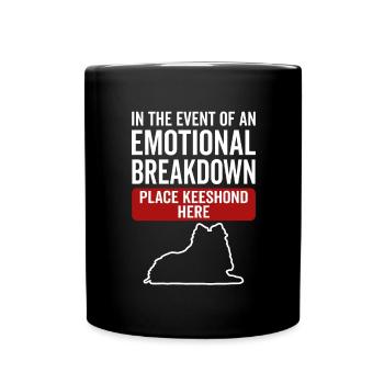 Emotional - Hund Keeshonden - Tasse einfarbig - Schwarz - Vorne