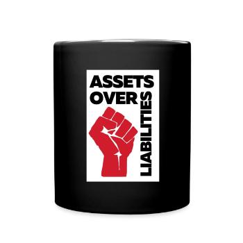 Actifs sur passifs Entrepreneur comptable - Mug uni - noir - Devant