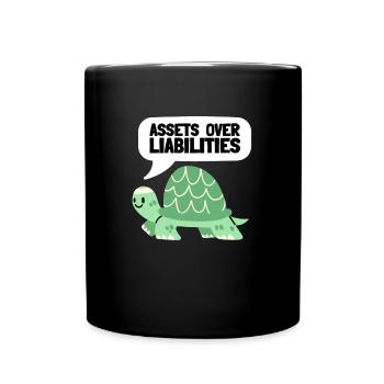 Actifs sur passifs Entrepreneur comptable - Mug uni - noir - Devant