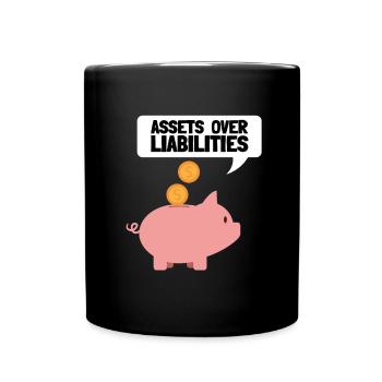 Actifs sur passifs Entrepreneur comptable - Mug uni - noir - Devant