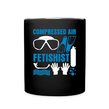 Tauchen Taucher Taucherbrille - Tasse einfarbig - Schwarz - Vorne