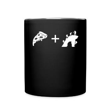 Pizza - Climbing - - Full Colour Mug - black - Front