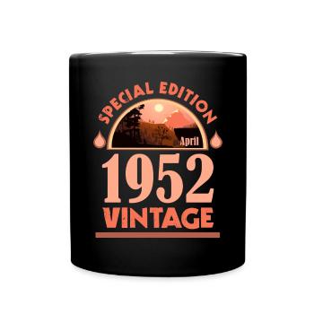 April 1952 Birthday, Gift, Special Edition - Full Colour Mug - black - Front