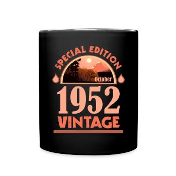 October 1952 Birthday, Gift, Special Edition - Full Colour Mug - black - Front