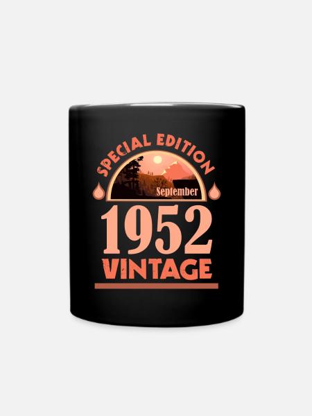 September 1952 born Gift Special Editition - Full Colour Mug - black