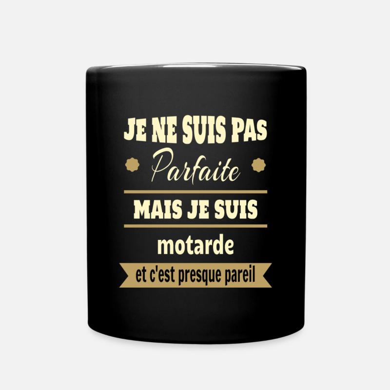 Pas parfaite mais motarde moto humour - Mug uni - noir