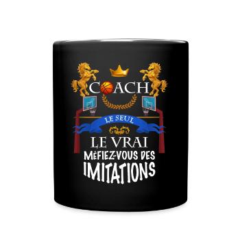 Coach basket entraîneur basket-ball cadeau homme - Mug uni - noir - Devant
