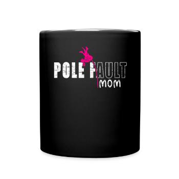 Saut à la perche Saut à la perche Saut à la perche Maman - Mug uni - noir - Devant