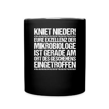 Mikrobiologie Mikrobiologe Biologie Biologe - Tasse einfarbig - Schwarz - Vorne